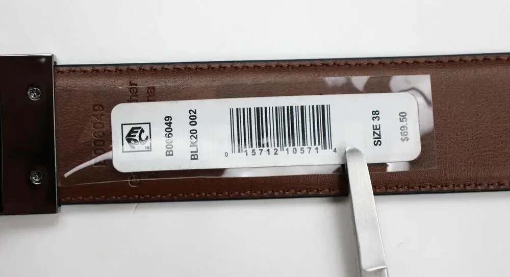 Bloomingdale's Men's Store Belt 38 Black Brown Genuine Leather Reversible Buckle